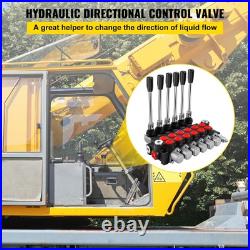 Hydraulic Directional Control Valve 6 Spool 11 GPM 3600 PSI Loader Valve for