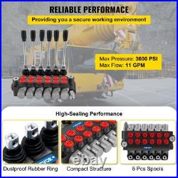 Hydraulic Directional Control Valve 6 Spool 11 GPM 3600 PSI Loader Valve for