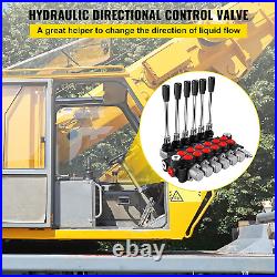 Hydraulic Directional Control Valve, 6 Spool Hydraulic Spool Valve, 11 GPM Hydra