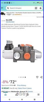 Hydraulic Directional Control Valve 7 Spool 11 GPM, 3625 PSI, SAE Interface Hydraulic Directional Control Valve 7 Spool 11 GPM, 3625 PSI, SAE Interface