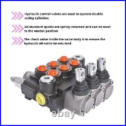 Hydraulic Directional Double Acting Control Monoblock Valve, 3 Spool 13GPM SA