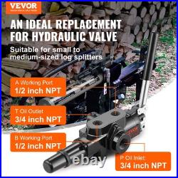 Hydraulic Log Splitter Valve 1 Spool 25 GPM 3626 PSI Directional Control Hydraulic Log Splitter Valve 1 Spool 25 GPM 3626 PSI Directional Control
