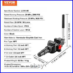 Hydraulic Log Splitter Valve 1 Spool 25 GPM 3626 PSI Directional Control Hydraulic Log Splitter Valve 1 Spool 25 GPM 3626 PSI Directional Control