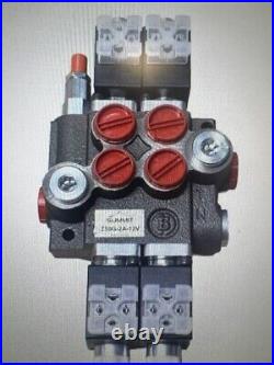 Hydraulic Monoblock Directional Solenoid Control Valve 2 Spool, 13 GPM