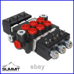 Hydraulic Monoblock Solenoid Directional Control Valve 3 Spool, 13 GPM, 12V DC