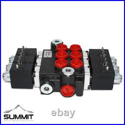 Hydraulic Monoblock Solenoid Directional Control Valve 3 Spool, 13 GPM, 12V DC