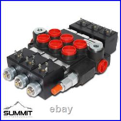 Hydraulic Monoblock Solenoid Directional Control Valve 3 Spool, 13 GPM, 12V DC