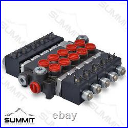 Hydraulic Monoblock Solenoid Directional Control Valve, 5 Spool, 13 GPM, 12V DC