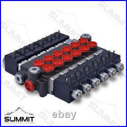 Hydraulic Monoblock Solenoid Directional Control Valve, 6 Spool, 13 GPM, 12V DC