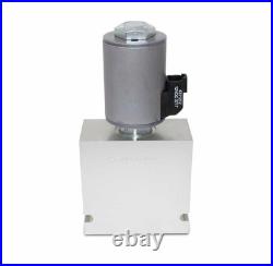 Hydraulic Selector Diverter Valve, 3-Way, #12 SAE Ports, 16 GPM, 12v DC