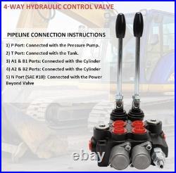 Hydraulic Tractor Loader Control Valve 2 Spool 11GPM SAE Directional
