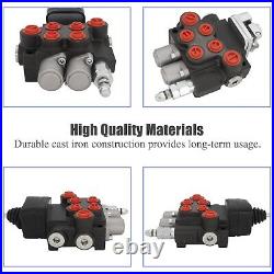 Hydraulic Valve 2 Spool, Hydraulic Directional Control Valve, 11GPM Hydraulic