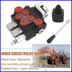 Hydraulic Valve 2 Spool, Hydraulic Directional Control Valve, 11GPM Hydraulic