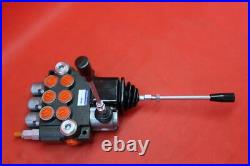 Hydraulic valve, manual control valve, monoblock, 3-way, 3x DW CROSS LEVER