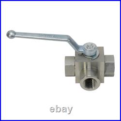 Industrial Grade Hydraulic 3 Way Ball Valve Carbon Steel 500 Bar Pressure