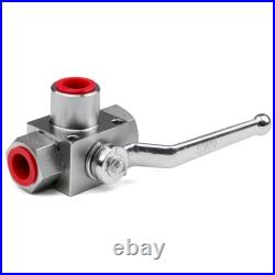 Industrial Hydraulic Ball Valve 3 Way NPT12 with 7250 PSI Pressure Rating