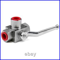 Industrial Hydraulic Ball Valve 3 Way NPT12 with 7250 PSI Pressure Rating