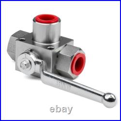 Industrial Hydraulic Ball Valve 3 Way NPT12 with 7250 PSI Pressure Rating