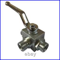 KHB3K Male Thread 2-position 3-way Hydraulic Ball Valve L Type M141.5 M161.5 KHB3K Male Thread 2-position 3-way Hydraulic Ball Valve L Type M141.5 M161.5