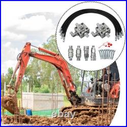 Mini Excavator 3 Way Diverter Valves Kit Replace Sturdy with Hydraulic Hoses