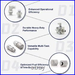 Mini Excavator 3 Way Diverter Valves Kit with Hydraulic Hoses with Quick