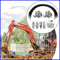 Mini Excavator 3 Way Diverter Valves Kit with Hydraulic Hoses with Quick