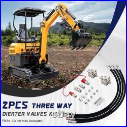 Mini Excavator Hydraulic Attachment 3 Way Diverter Valve Kit Easy Install Direct