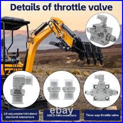 Mini Excavator Hydraulic Attachment 3 Way Diverter Valve Kit Easy Install Direct