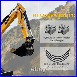 Mini Excavator Hydraulic Attachment 3 Way Diverter Valve Kit Easy Install Direct