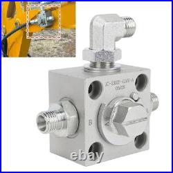 Mini Excavator Valve 3 Way Diverter Valve With Hydraulic Accessory Tool New