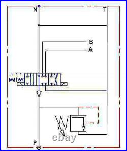 Monoblock hydraulic valve wood splitter valve 2-way electrical 24 V 80 l / min