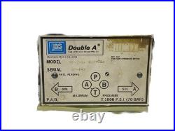 NOS Double A 120V 3Pos Spring Center Dual Hydraulic Directional Control Valve