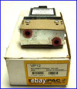 New In Box Enerpac Vp12 4/3 Directional Valve 5000 Psi (350 Bar) 110vac
