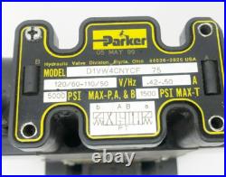New Parker D31VW1C4NYCF7-75 Hydraulic Directional Control Valve 120V 5000psi