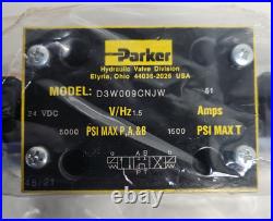 New Parker D3W009CNJW Hydraulic Directional Valve 24V DC PSI Max Module in Box