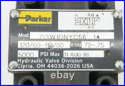 New Parker D3W1DNYC56-14 Hydraulic Directional Control Valve 5000psi 120V