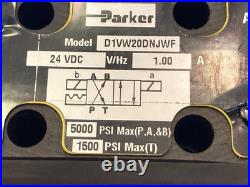 PARKER D1VW20DNJWF dual Solenoid-operated hydraulic directional control valve