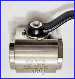 Parker Br 10/7 2-way Hydraulic Ball Valve Dn 40 1 1/2 Bsp Pn 400 #1
