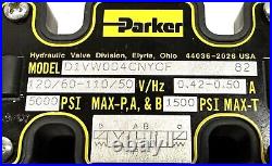 Parker D1VW004CNYCF Hydraulic Directional Control Valve 5000 PSI 110/120V