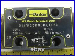 Parker D1VW4CNJDLJ575 Hydraulic Directional Control Solenoid Valve 350 Bar