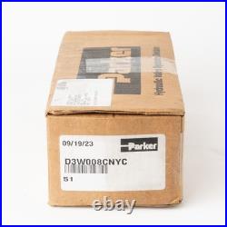 Parker D3W008CNYC Hydraulic Directional Control Valve 120VAC D05 3-Position NOS