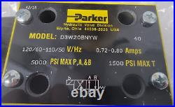 Parker D3W20BNYW Hydraulic Solenoid/Directional Control Valve 110/120V, 2-Way, 110