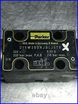 Parker Hydraulic Directional Control Valve, D1VW20DNJDLJ575, 24VDC, Used