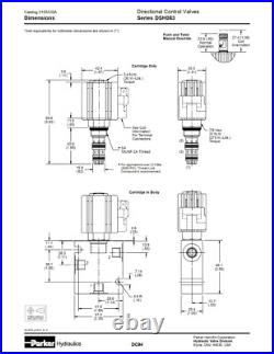 Parker (Part # DSH083B) 3 Way Solenoid Valves for High Pressure Hydraulics