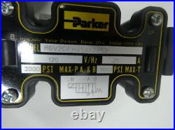 Parker R6V2DFHV54X2252 Hydraulic Directional Control Valve 3000psi 120v-ac