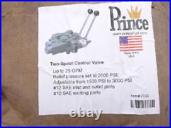 Prince 2-Spool Hydraulic Directional Control Valve Assembly C-482-K