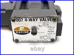 RACINE 4 WAY HYDRAULIC VALVE 655018 3000PSI 115V 60Hz