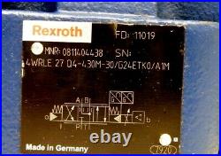 Rexroth 0811404438 / 4WRLE 27 Q4-430M-30/G24ETKOA1M Hydraulic Directional Valve