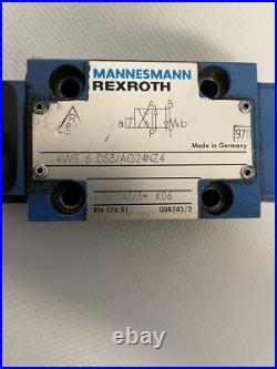 Rexroth 4 We 6 D53/ag24nz4 Hydraulic Directional Control Solenoid Valve 24 VDC