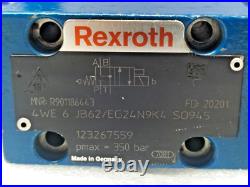 Rexroth 4WE 6 JB62EG24N9K4 S0945 Hydraulic Directional Valve R901186443 350 Bar